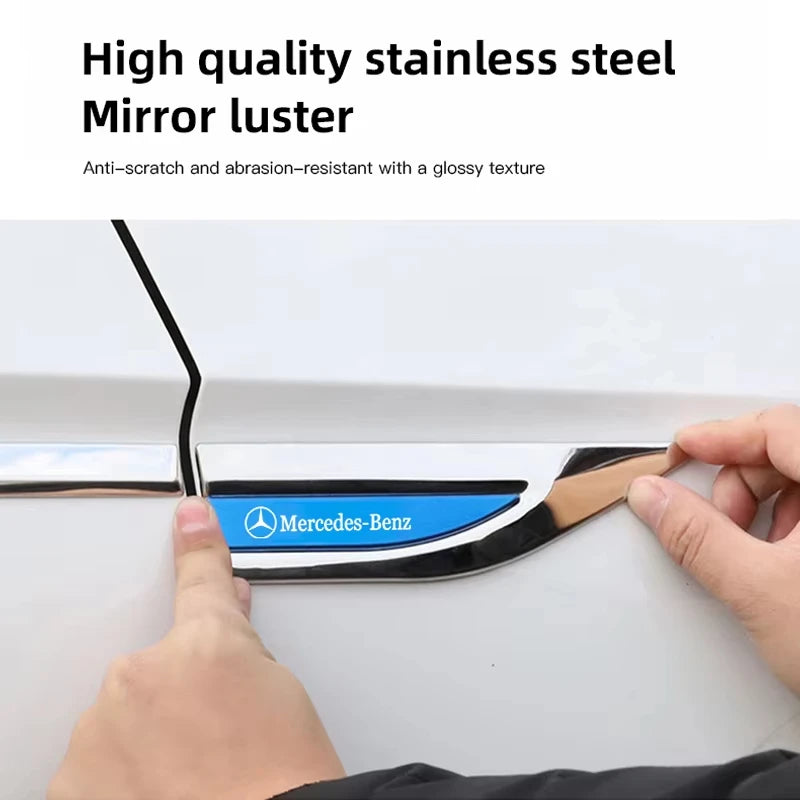 2Pcs Metal Car Stickers Badge For Mercedes Benz MB AMG W204 W205 W203 W211 W212 W213 W201 W210 W124 W169 Auto Fender Side Decals