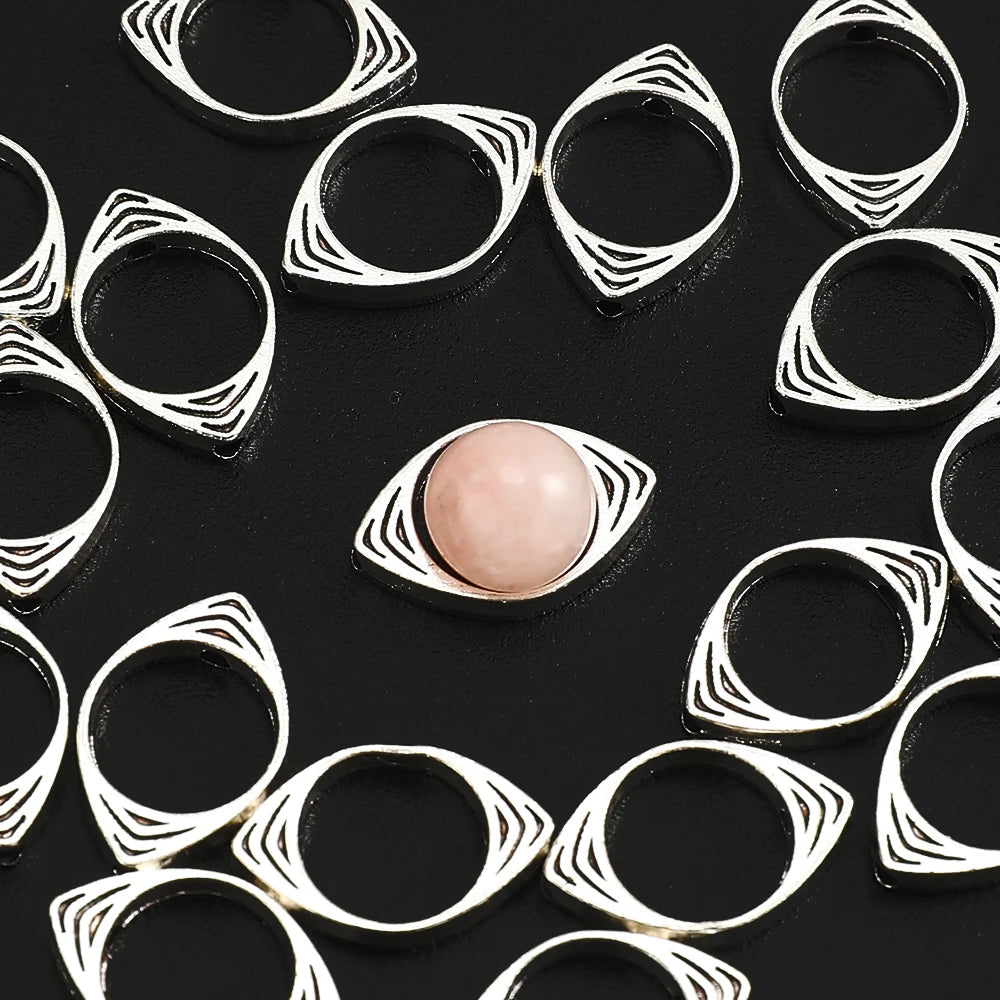 30Pcs Alloy Devil Eye Beading Frame Spacers Fit 8mm Jewelry Bracelet Separation Spacers Diy Necklace Bracelets Circles Accessory