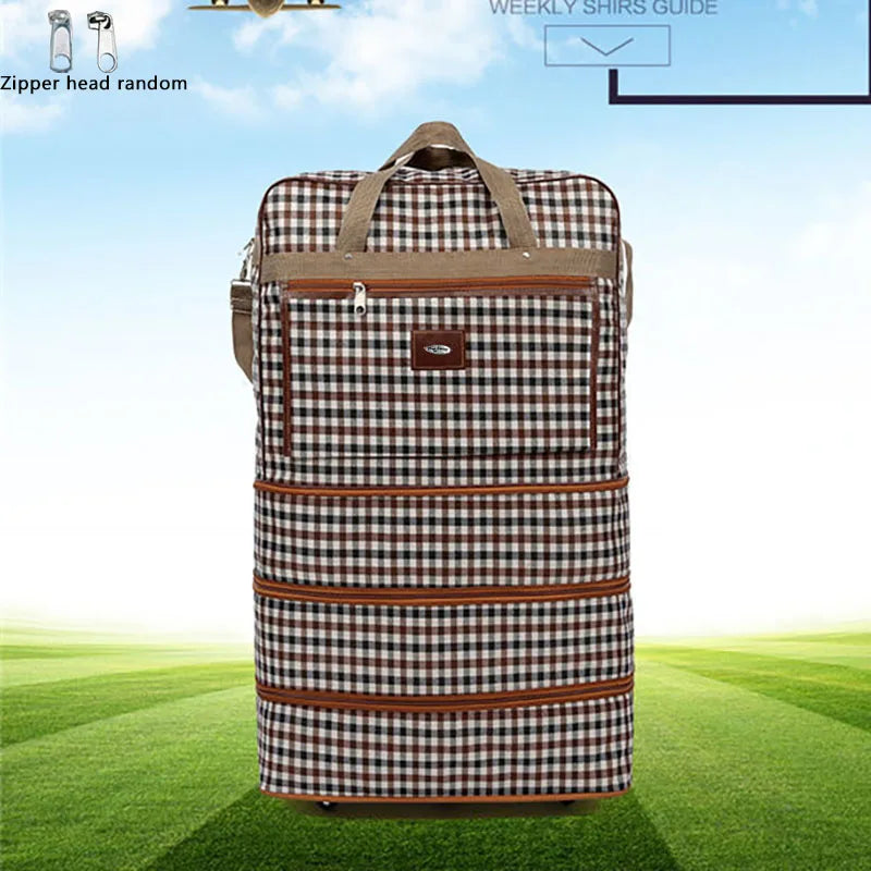 Expandable Extra Large Wheeled Duffel Bag Durable, Lightweight & Multi-Layer for Easy Travel and Storage Weekend or Overnight Ba