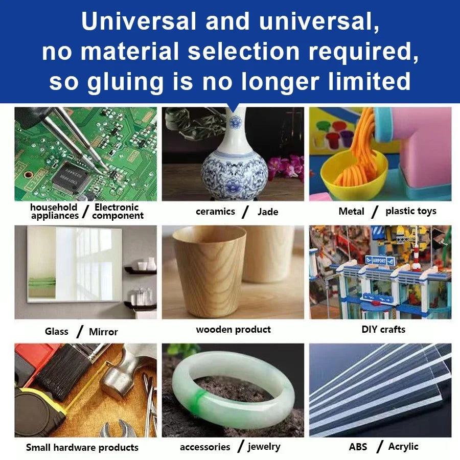 Jxvx 50g Large Capacity 502 Super Glue, Cyanoacrylate Adhesive, Instant Quick Drying Cyanoacrylate Adhesive, Leather, Rubber, Glass, Wood, Metal, Liquid Adhesive Tool, Super Strong Glue 502.