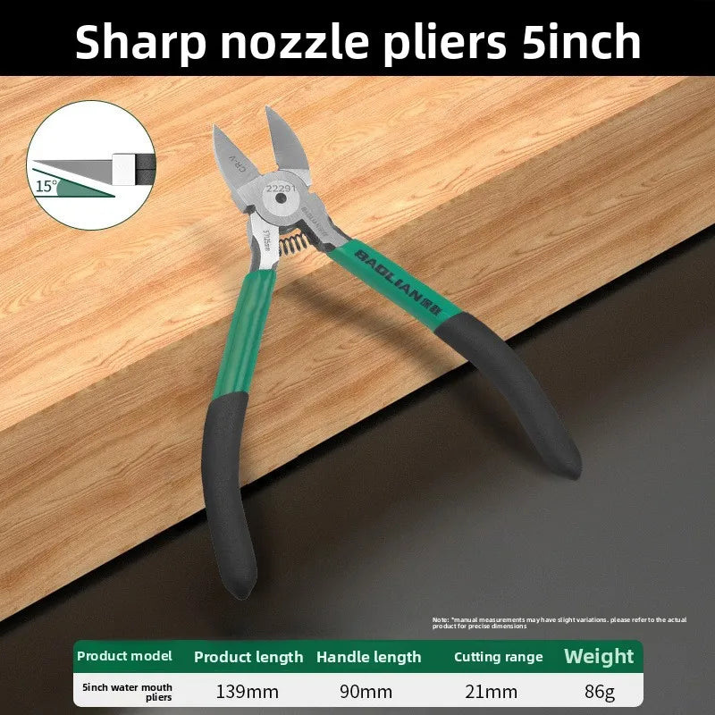 Industrial Grade Electrician Small Diagonal Pliers 5/6/8-Inch Sharp Side Mouth High Hardness Manual Tool for Plumbers And Electr