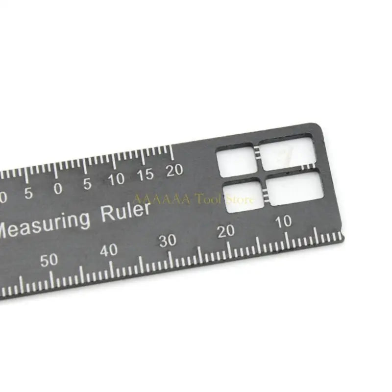A2BE Aluminum Ruler Precisions Dental Tool Clear Scale for Exact Dental Measurements