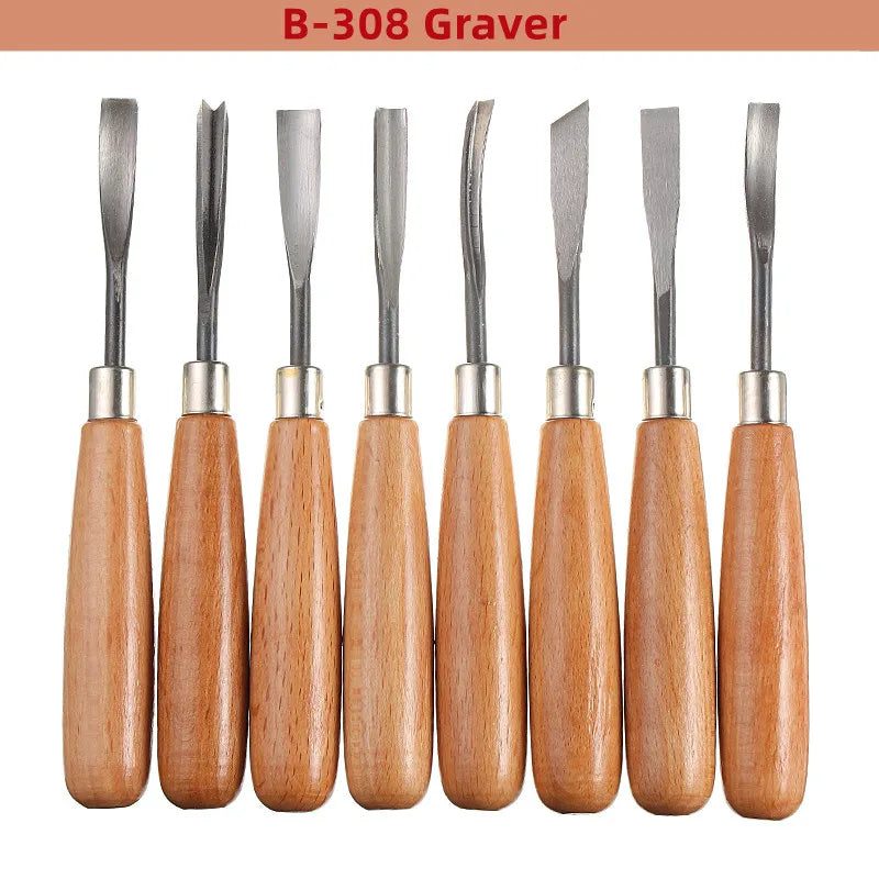 1/5/6/8PCS/Set Dry Hand Wood Carving Tools Chip Detail Wood Chisel Set Speed Steel Lathe Knives Tool Woodworking Cutter Set