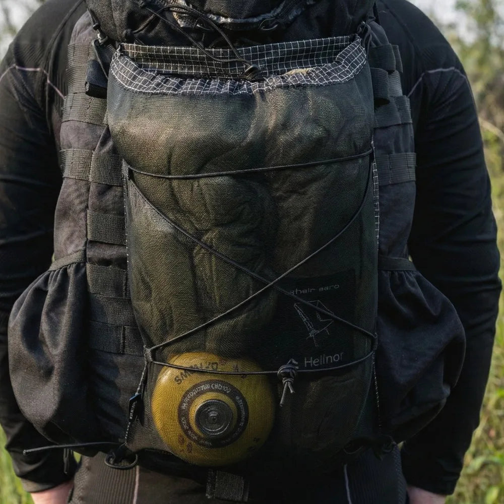 [HODR GEAR] Moudlar Kangaroo Pouch Backpack Expansion 6L Ultralight 58g Gridstop for Hiking Trekking UL Gear Beaver Tail