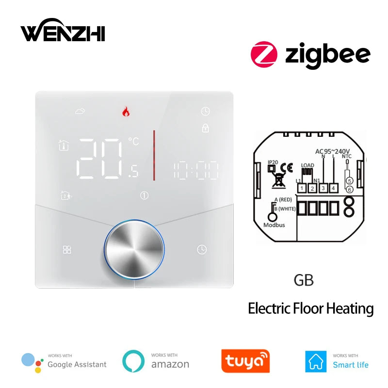 ZigBee/Wifi Warm Floor Room Heating Thermostat Temperature Controller For Water/Electric/Gas Boiler Tuya Smart Life Alexa Home