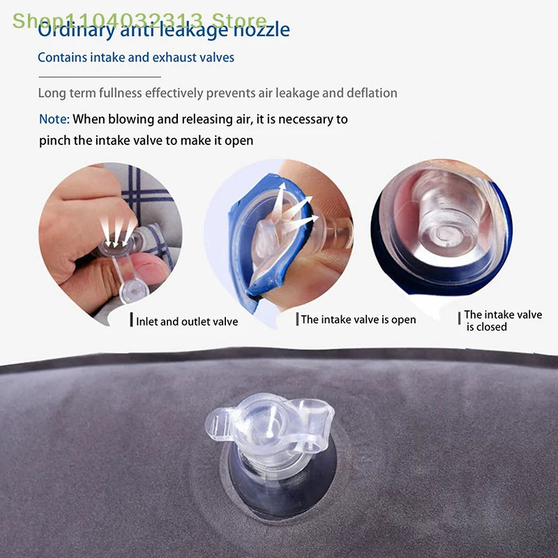 petitePVC Pillow Portable Headrest Chin Support Cushions For Inflatable Air Travel Rest Side Sleeping Neck Nap Pillowaccessories