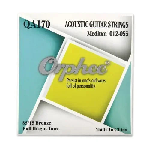 Orphee Acoustic Guitar Strings Set 85/15 Bronze Wound Hexagonal Medium Super Extra Light 009-045/010-050/011-052/012-053/013-054