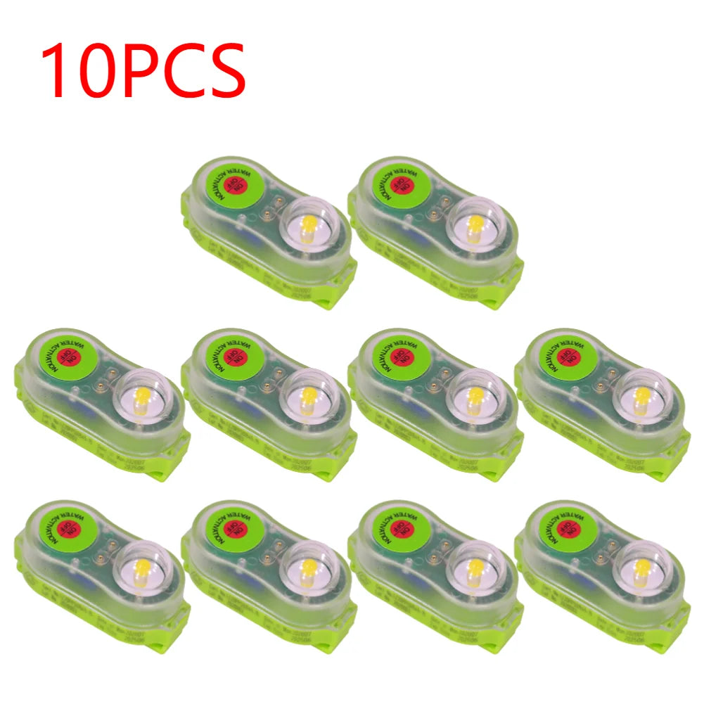 1-10pcs LED Life Jacket Light Energy-Efficient Waterproof Emergency Signal Light Easy Operation Lightweight Outdoor Accessories