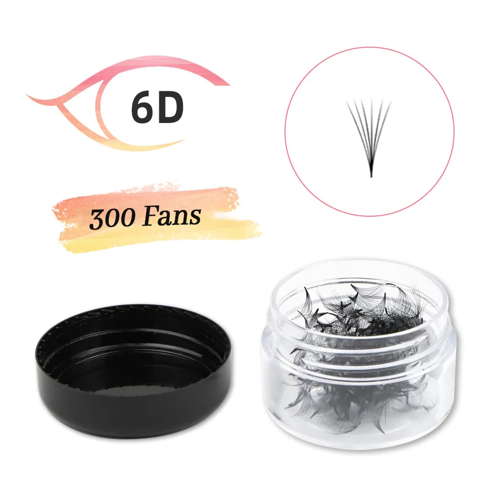 AGUUD Pro Made Fans Eyelash Extension Thin Pointy Base Promade Fans Loose Bulk Premade Fans Loose Russian Volume Lashes Cilio