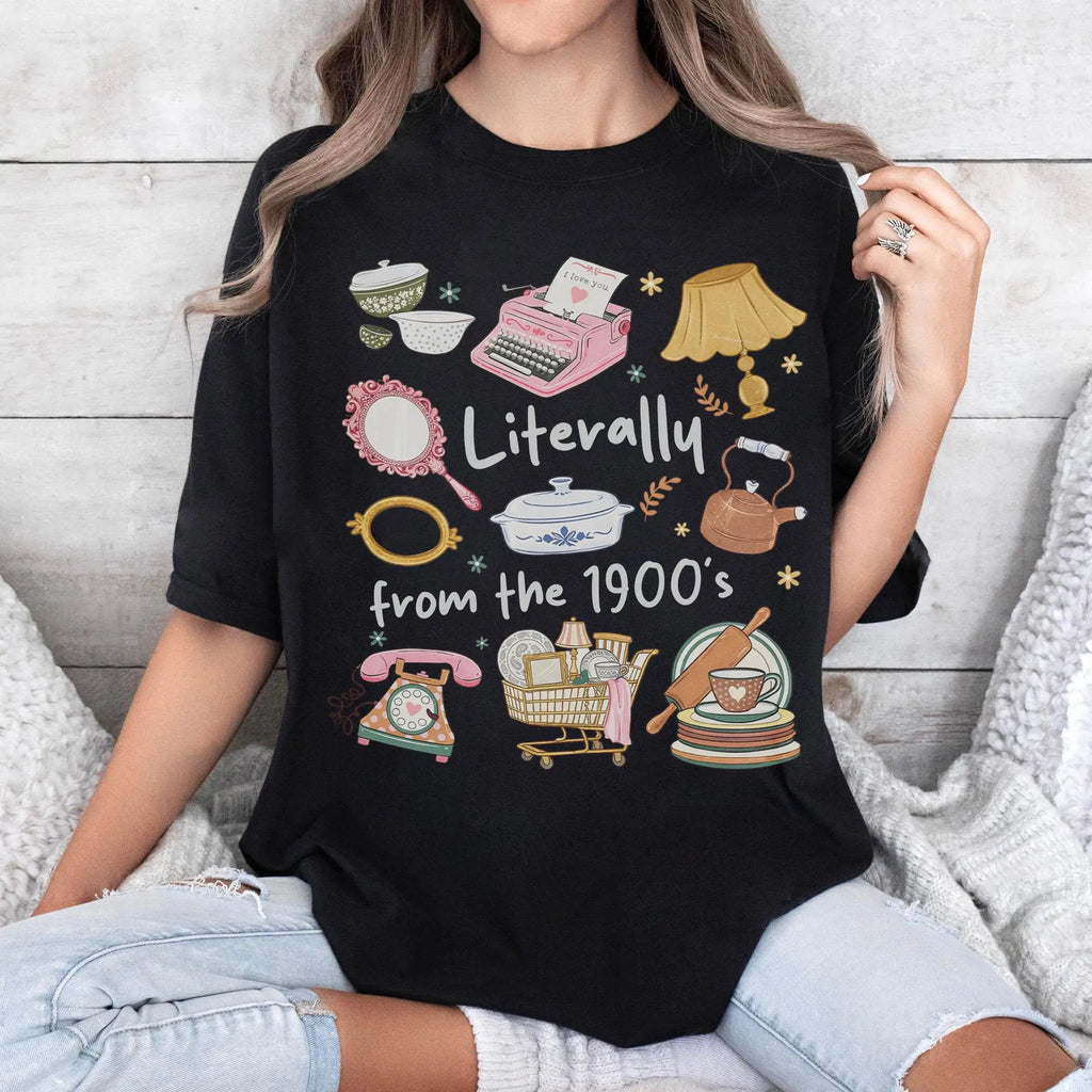 Plus Size Summer Women's Vintage Literally From The 1900s T-Shirt Cotton Breathable Stylish Versatile Street Style Oversized