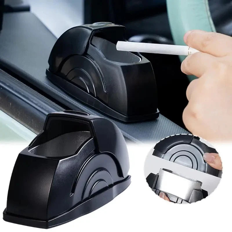 Car Ashtray Door Mounted Smokeless Ash Tray With Lid Portable Auto Truck Trash Bin Garbage Can Accessories