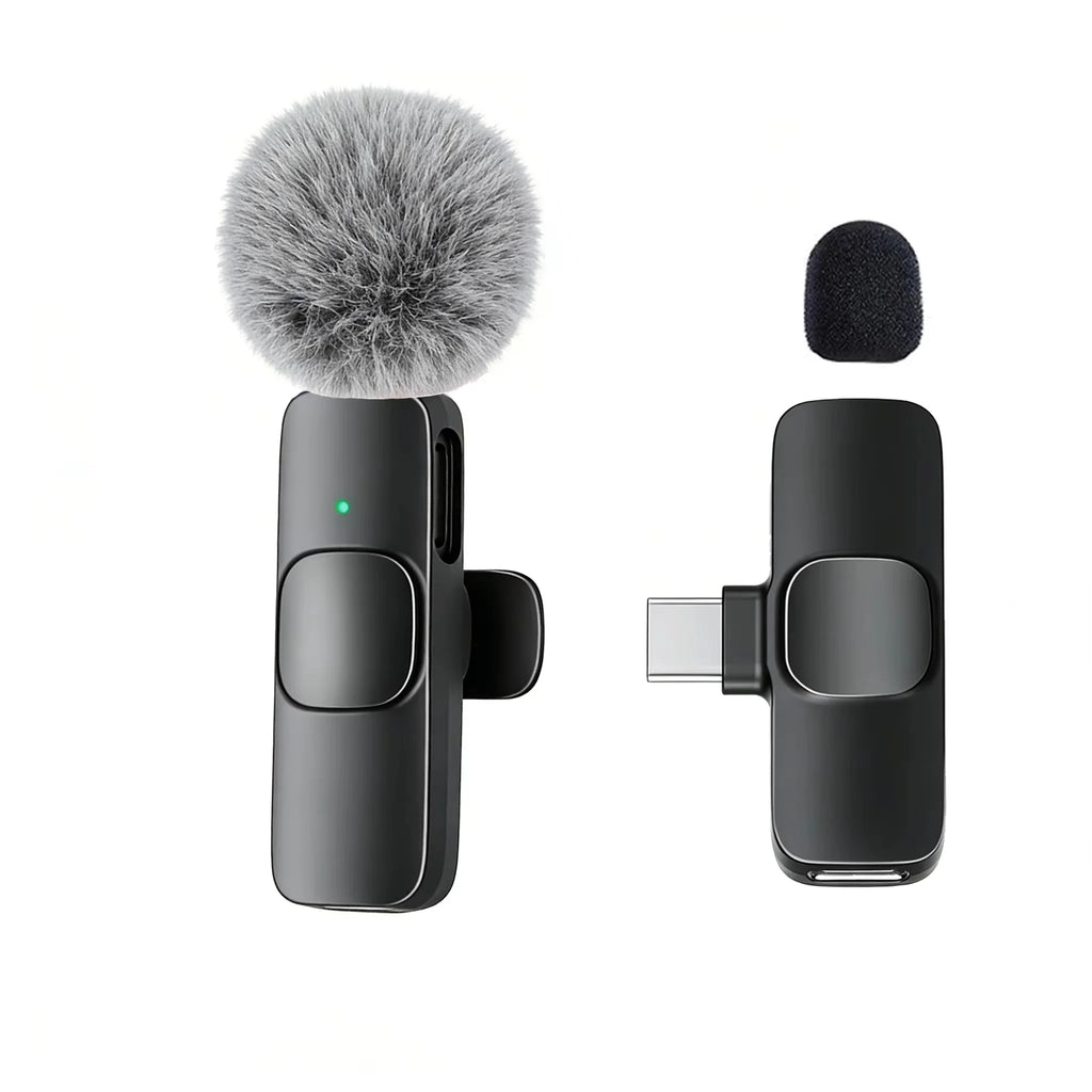 Type-C Port Professional Wireless Lavalier Microphone for Smartphones, Computers and Cameras, Plug and Play