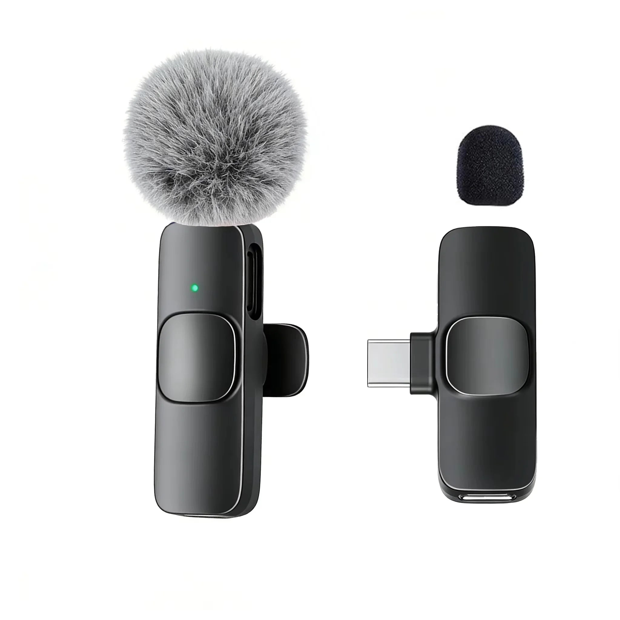 Type-C Port Professional Wireless Lavalier Microphone for Smartphones, Computers and Cameras, Plug and Play