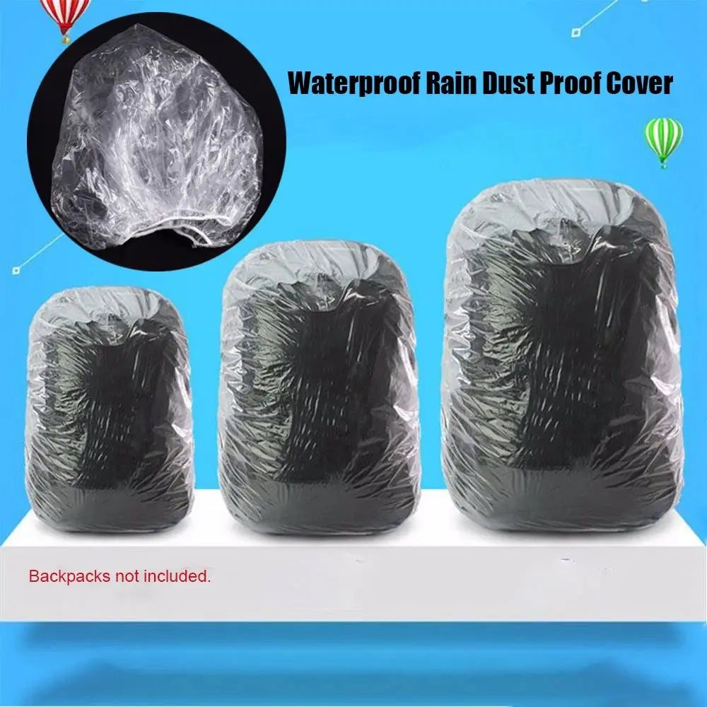 Tool Disposable Backpack Rainproof Cover Plastic Transparent Knapsack Rain Cover Travel Supplies High Quality Rucksack Raincover