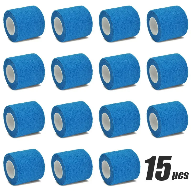 1-15pcs 2.5/5/7.5/10cm*4.8m Gauze Bandage Self-adhesive Breathable Elastic Bandages Sports Fixing Finger Wrist Leg Baby Care