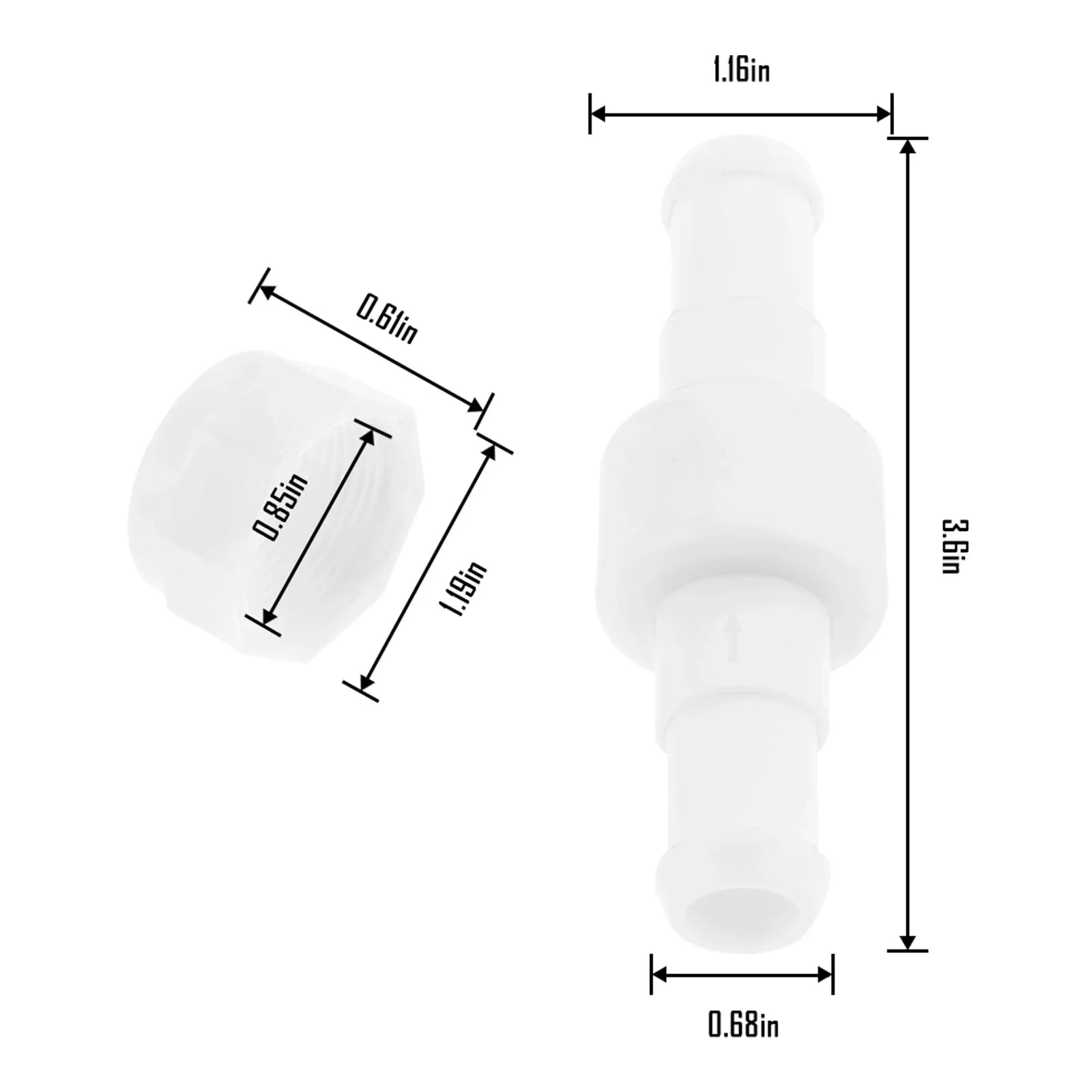 3kits D20 Hose Swivel D15 Feed Hose Nuts fit for Zodiac Polaris 180 280 380 480 PRO /3900 Sport/280 TankTrax Pool Cleaner Swivel
