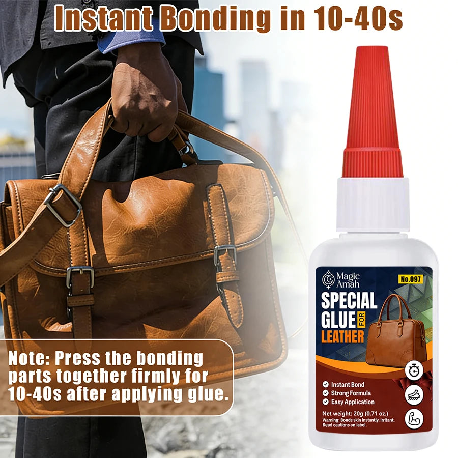 1-3Pcs Leather Repair Glue, Low-Cost Clear Strong CA Adhesive for All Leather Goods, Bags, Shoes, Jackets, Wallets & DIY Crafts