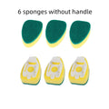 Dish Sponge Dish Wand Sponge Refillable Replacement Heads Kitchen Sink Cleaning Brush Dish Scrubber Scouring Scrubber Pads