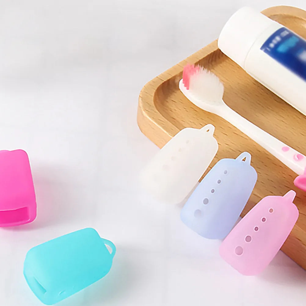 10Pcs Toothbrush Protection Caps Small Portable Silicone Covers Travel Toothbrush Head Covers Dustproof Hygiene Accessories