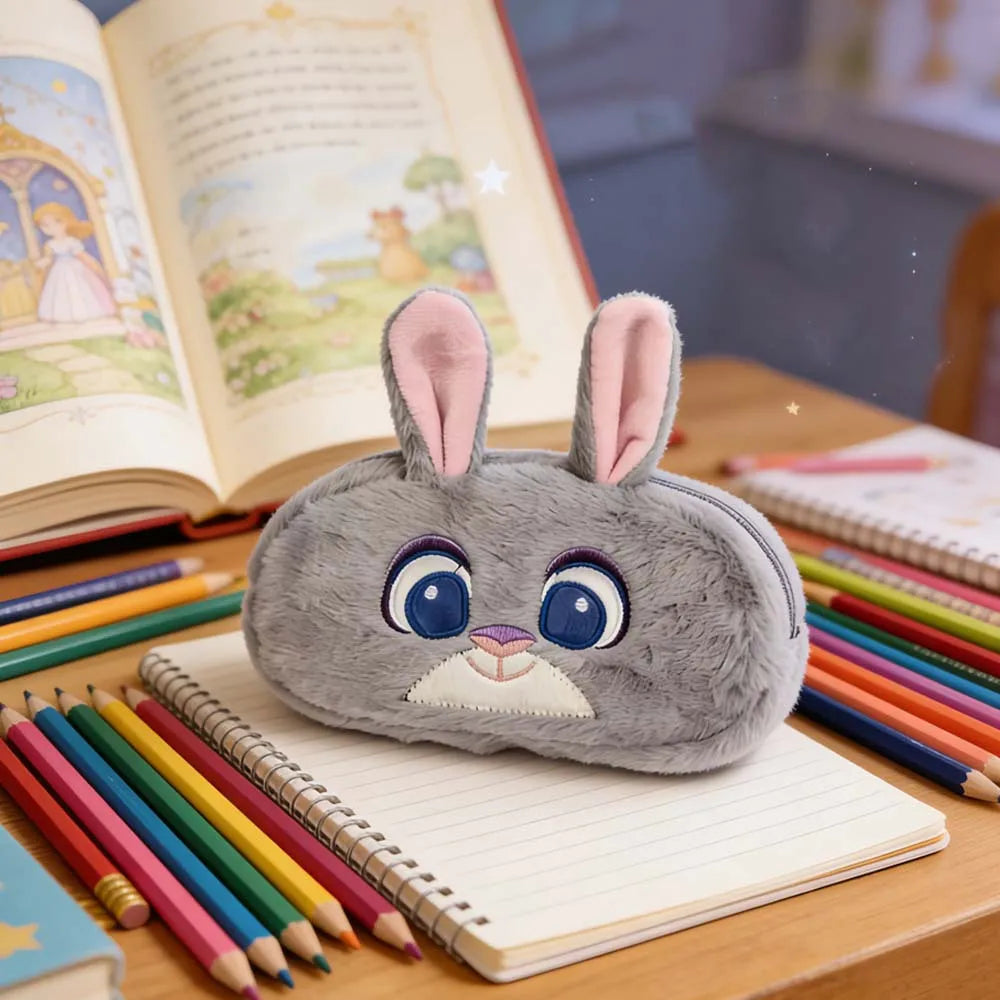 1pc Disney Zootopia Judith Nick pencil case, cute cartoon clutch bag, large storage pencil case, holiday gift giving