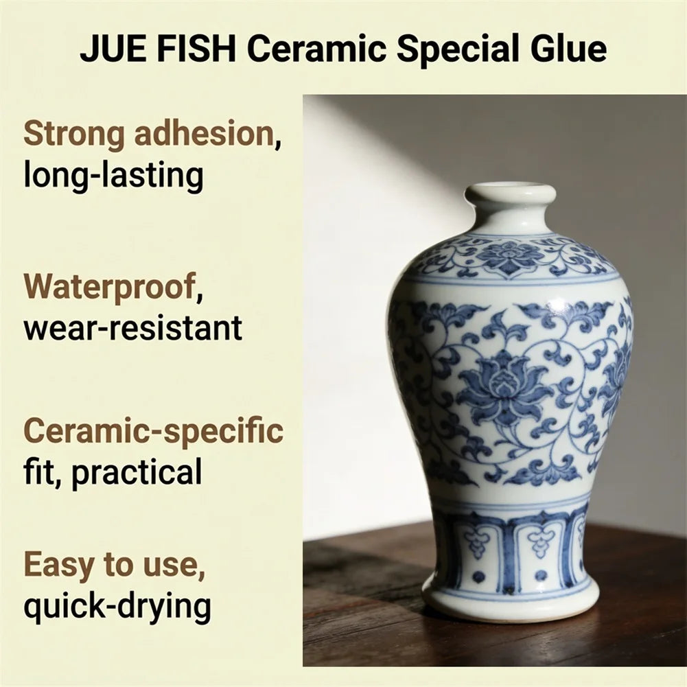 Clear Pottery Glue Waterproof Ceramic Repair Paste Broken Kitchen Mug And Plate Restoration Bathroom Tile Cracks Maintenance
﻿