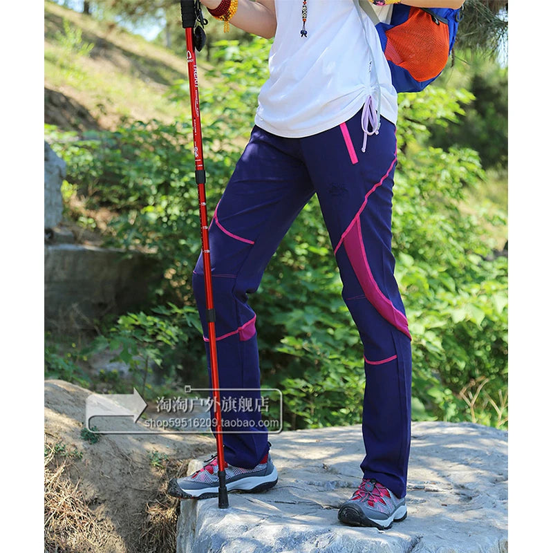 TRVLWEGO Summer Women Pants Camping Hiking Female Quick-Dry Elastic Sun-Protective Fishing Racing Cycling Bike Trekking Trousers