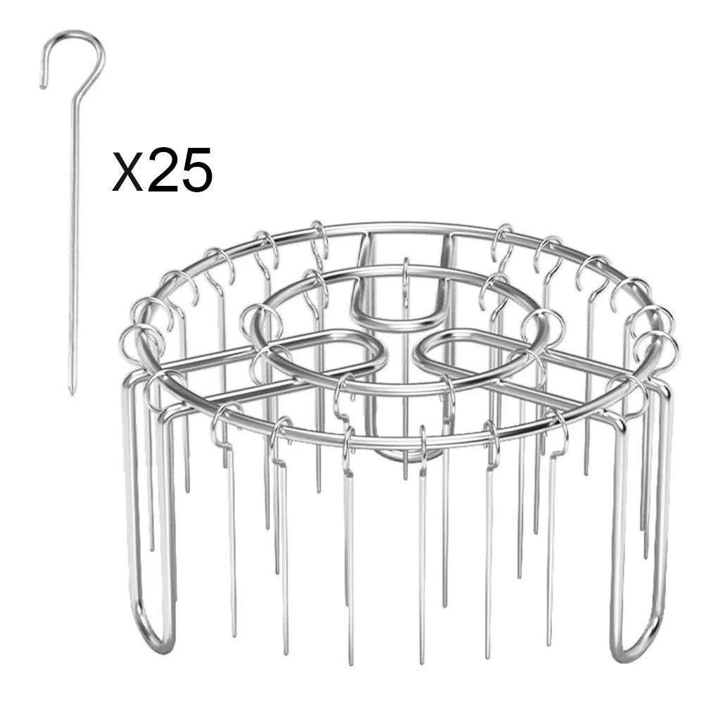 Stainless Steel Vertical Grill Rack String Grill 12/24/25/36 Skewer Holder Detachable Vertical Barbecue Skewer Bracket