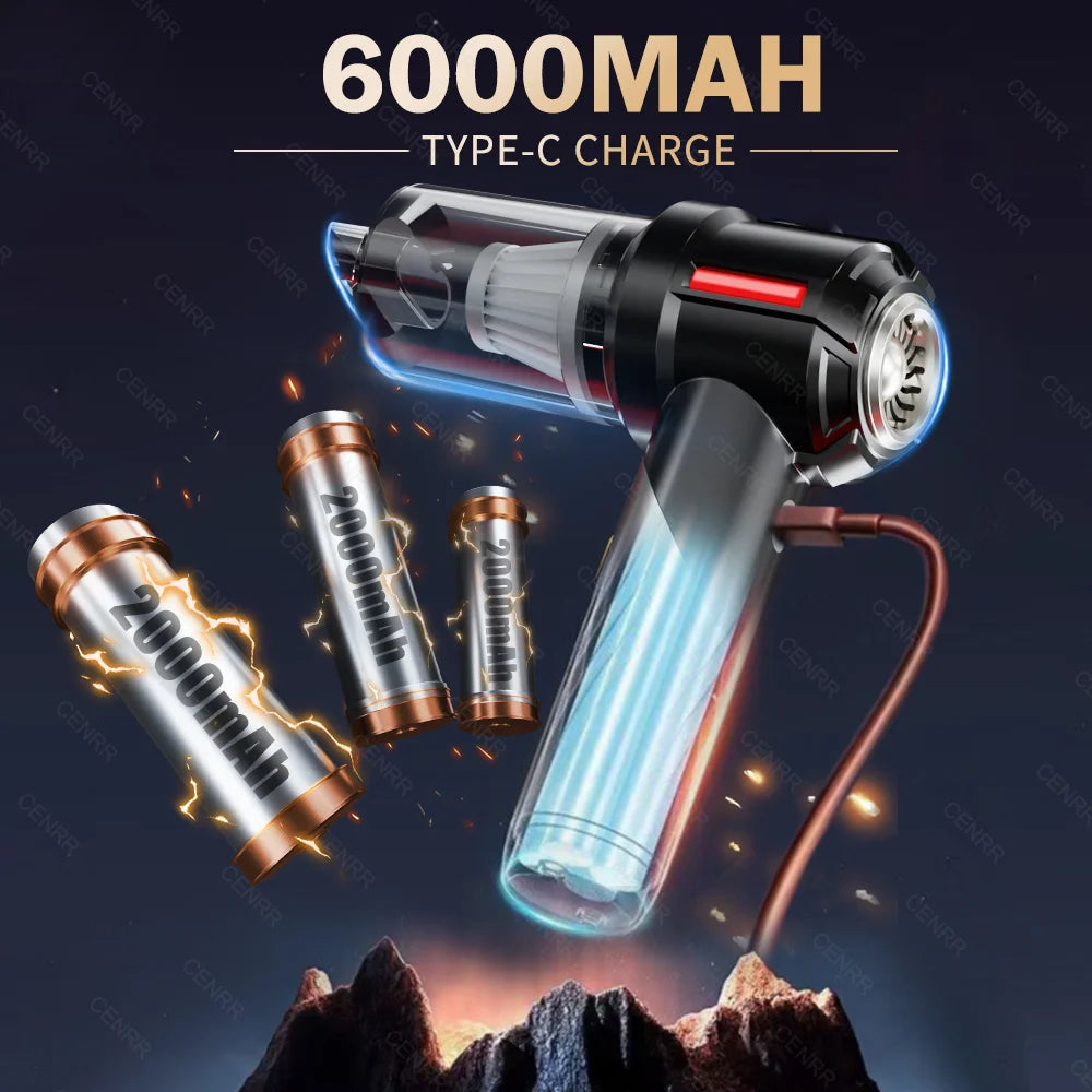 CENRR Car Vacuum Cleaner Powerful Mini 998000PA Cordless Portable Vacuum Cleaner for Home Appliance Handheld Blower Car Cleaner