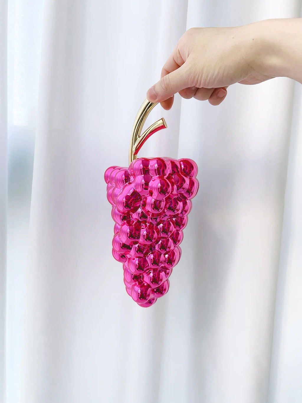 2026 New Fruit Electroplating Dinner Bag Premium Special-shaped Bag Grape Chain Oblique Span Bag