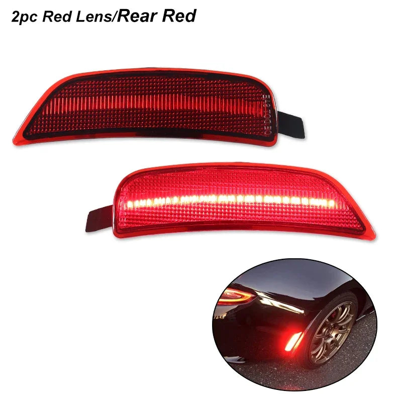 LED Side Marker Lights Assembly Smoked Lens for 2016-2023 Mazda MX-5 Miata ND Front Amber & Rear Red Fender Side Marker Lamp