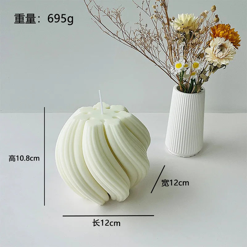 Nordic Minimalist White Scented Candle Atmosphere Home Decor Wedding Arrangement Cylinder Geometric Shape Fragrance Candle