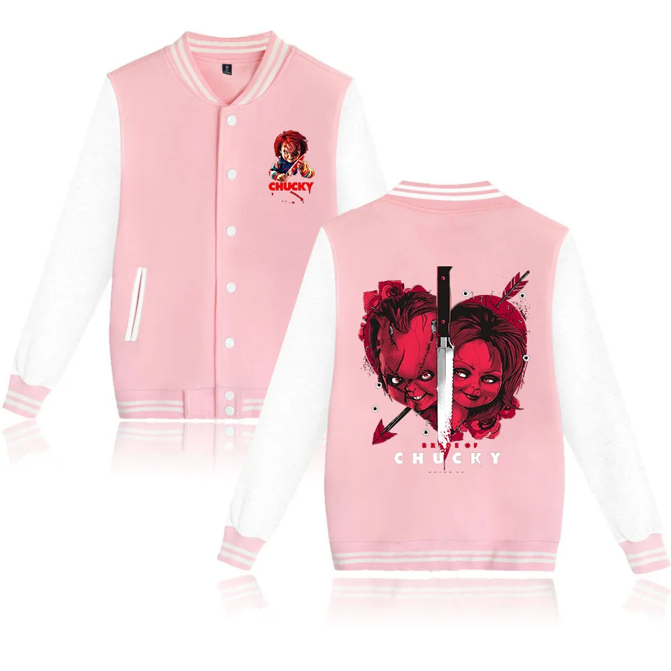 Child's Play Chucky Bomber Jacket Women Men Autumn Baseball Jacket Coat Student Streetwear Harajuku Bomber College Jacket