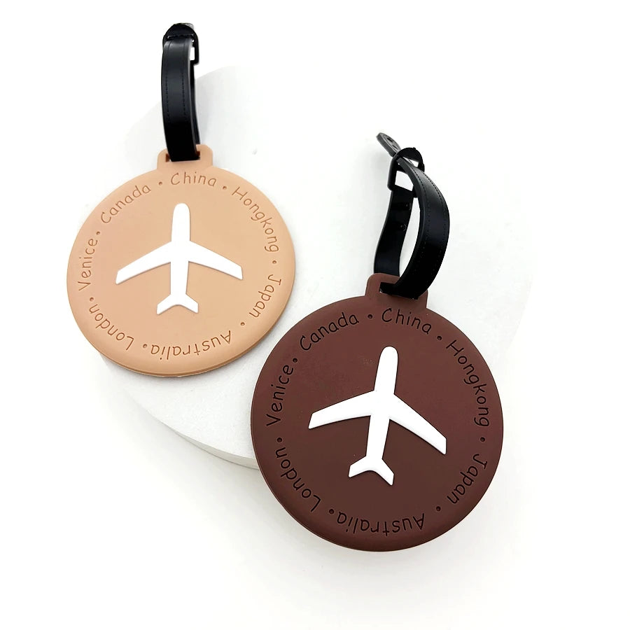 1pc/2pc Customizable Name Tag Luggage Tag Travel Bag Hanging Accessory Anti-Lost ID Badge Display Lanyard
