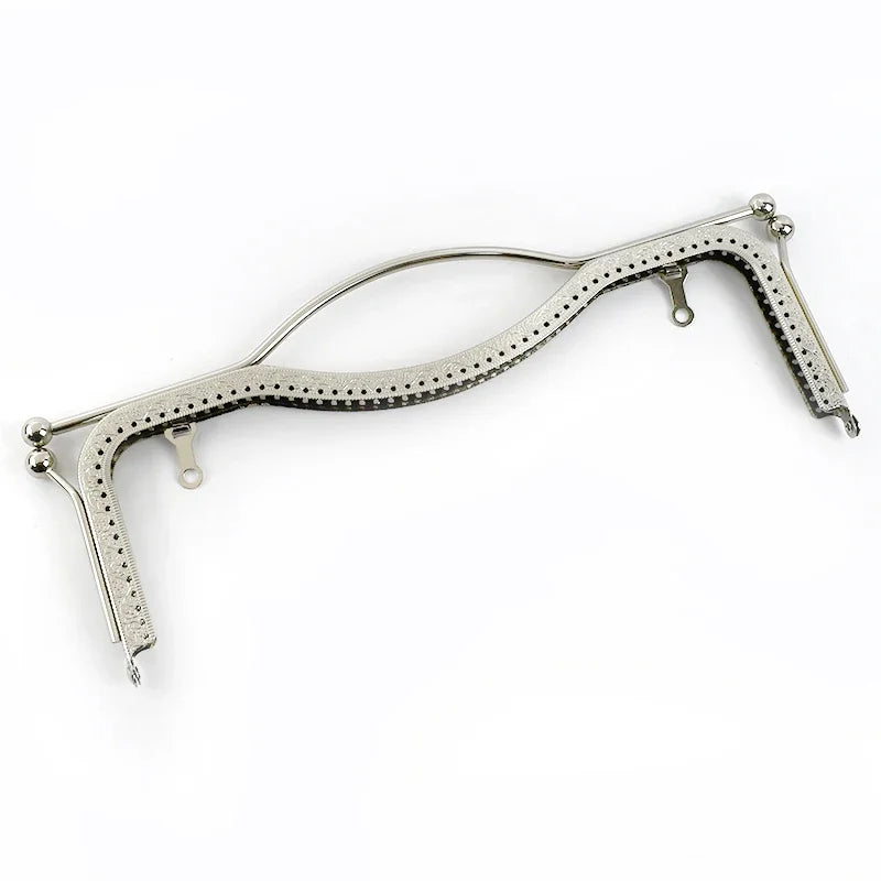 1/2Pcs Deepeel 20.5/27cm Metal Wallet Frame Embossed Hand Pull Parts Purse Bag Handle Kiss Clasp Lock DIY Hardware Accessories