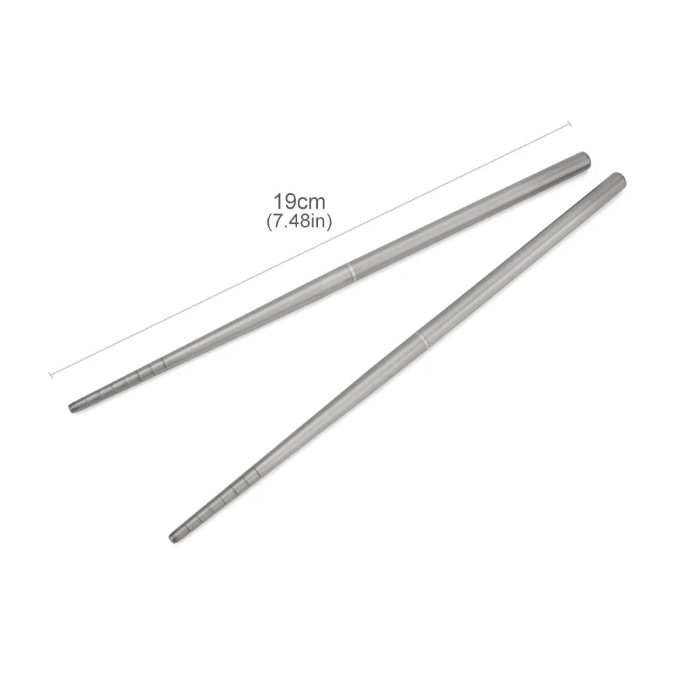 Short/Long Style Detachable Titanium Alloy Chopsticks Portable Outdoor Camping Tableware Non-toxic Picnic Tool