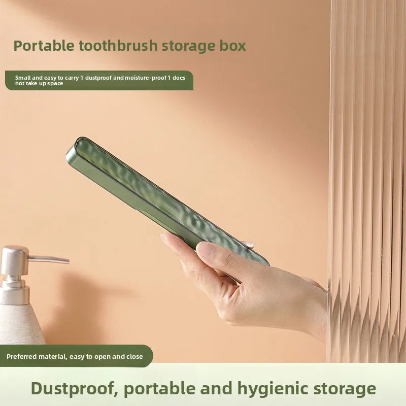 Toothbrush storage box, household carry-on water ripple travel compact portable toothpaste toothbrushes dust storage box