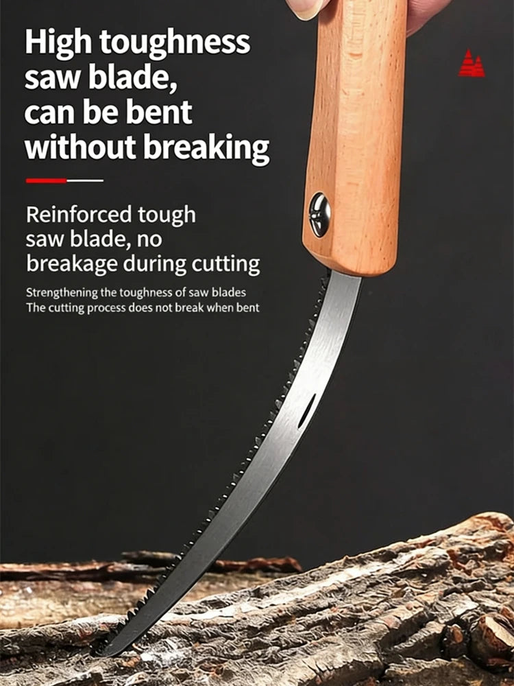 1pcs Walnut Wood Handle Mini Folding Saw, Portable Small Hand Saw for Woodworking, Camping & DIY Craft Projects