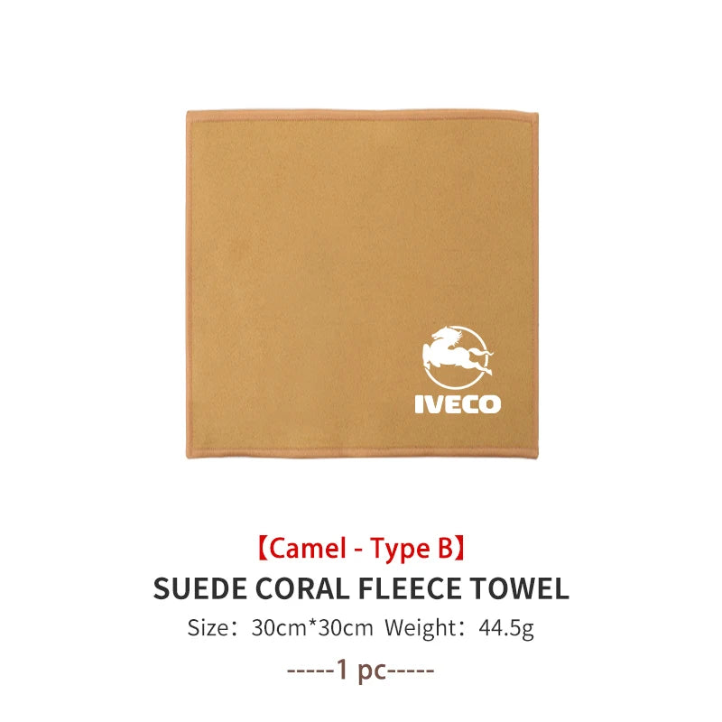 For IVECO Car Cleaning Cloth Towel Deer Skin Velvet Washing Tool Accessories Daily Eurocargo‌ S-Way T-Way Stralis‌ Powerstar‌