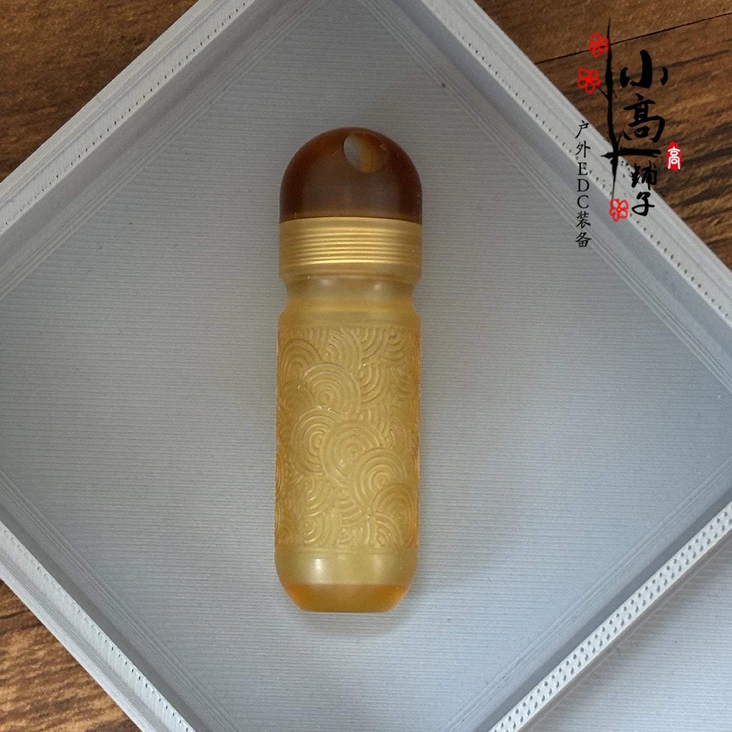 EDC Emergency Nitroglycerin Pill Case - Waterproof PEI/Titanium Capsule Pendant for Necklace & Keys