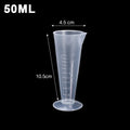 100/50ML Triangular Measuring Cup with Scale Transparent Plastic Graduated Cylinder Pour Spout Liquid Container Kitchen Bar Tool