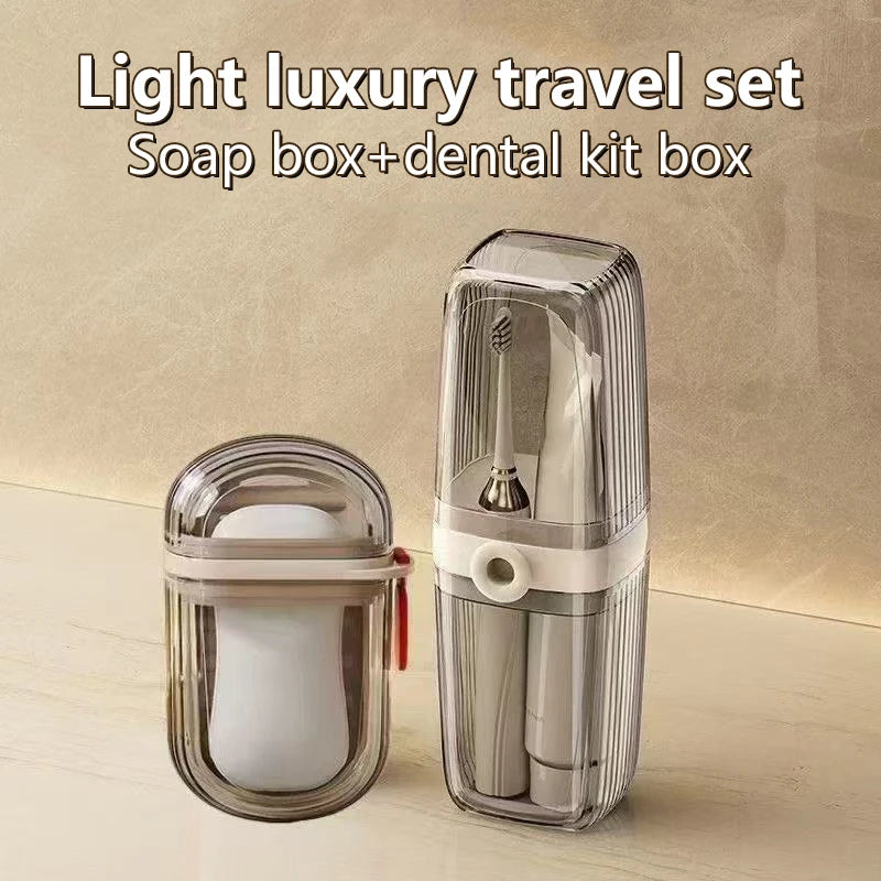 1 Set Portable Plastic Soap Case Toothbrush Storage Box For Travel Container Dish Tray Toiletry Set Travel Supplies