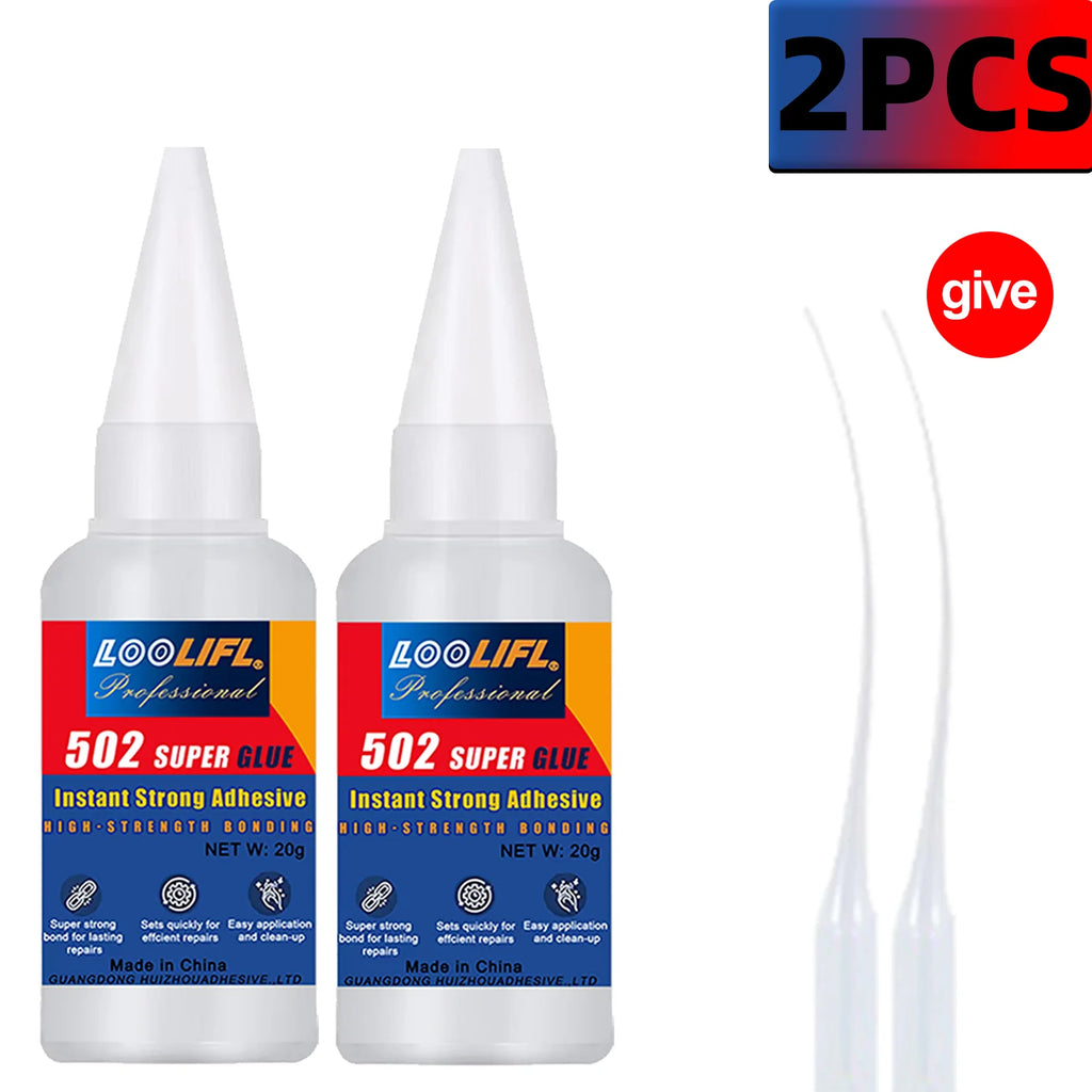LOOLIFL 1-10 PCS Super glue 502 High Strength Quick-drying Cyanoacrylate Adhesive for leather, rubber, wood, Metal Liquid glue
