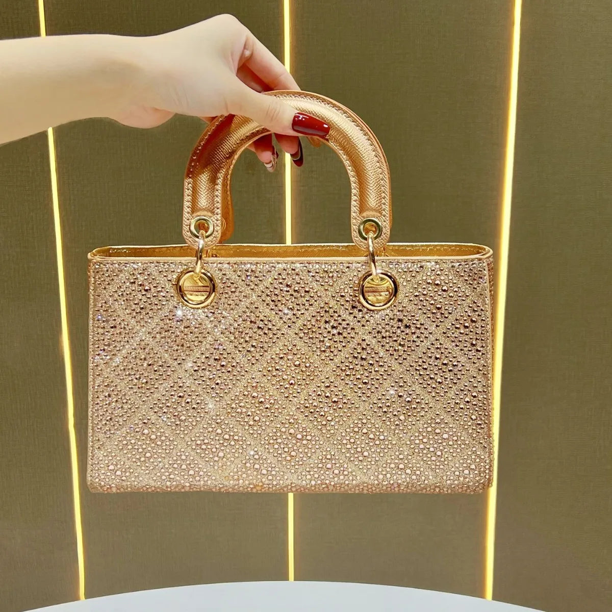 New women's with diamonds Princess Diana Crossbody women's  Banquet bag Rhinestone shoulder bag Women's handbag
