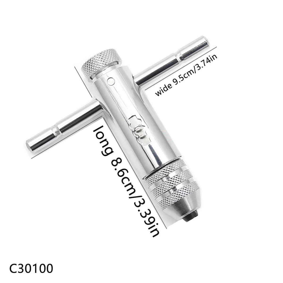 Ratchet T Handle Tap Wrench Machine Screw Thread Milling T-shape Taps Both Way Hand Tap Set Adjustable Manual Tapping for Home U