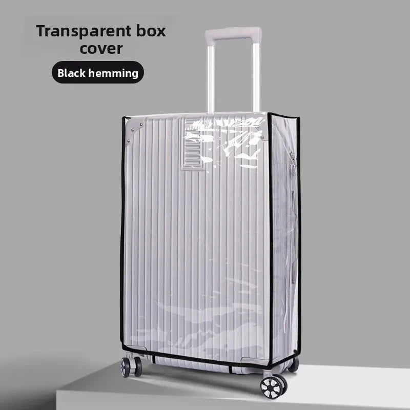 Suitcase Cover for 18-30" Luggage TSA Approved Clear PVC Thickened Protective Sleeve Waterproof Cover for Wheeled Luggage