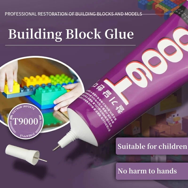 Korea T9000 Building Block Glue Transparent Soft Multi-purpose 15/50/110ML Adhesive DIY Daily Use Glue Repair Model Toy