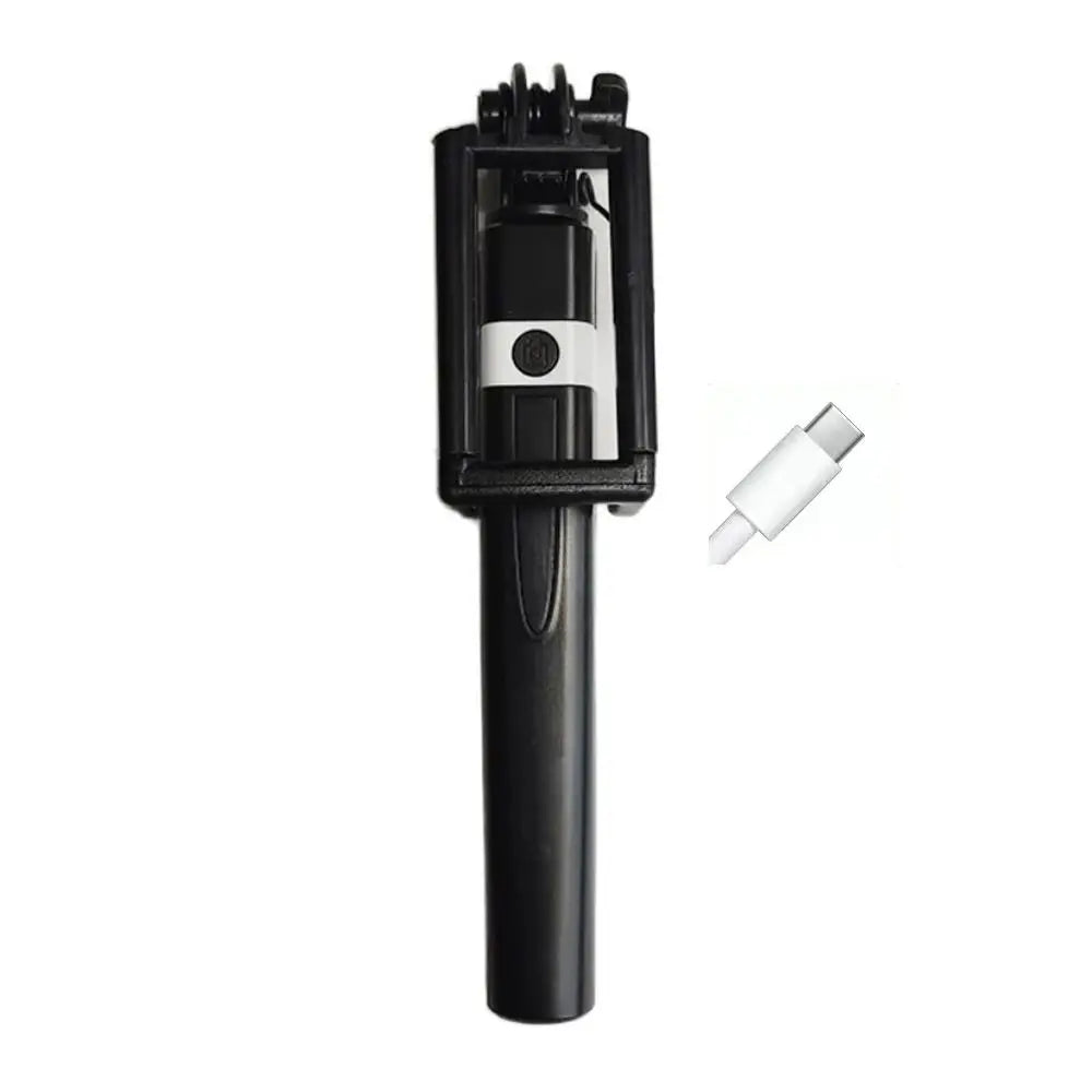3.5mm Plug Mini Wire Controlled Selfie Stick Portable Retractable Portable Handheld Selfie Stick Mini Type-C Plug