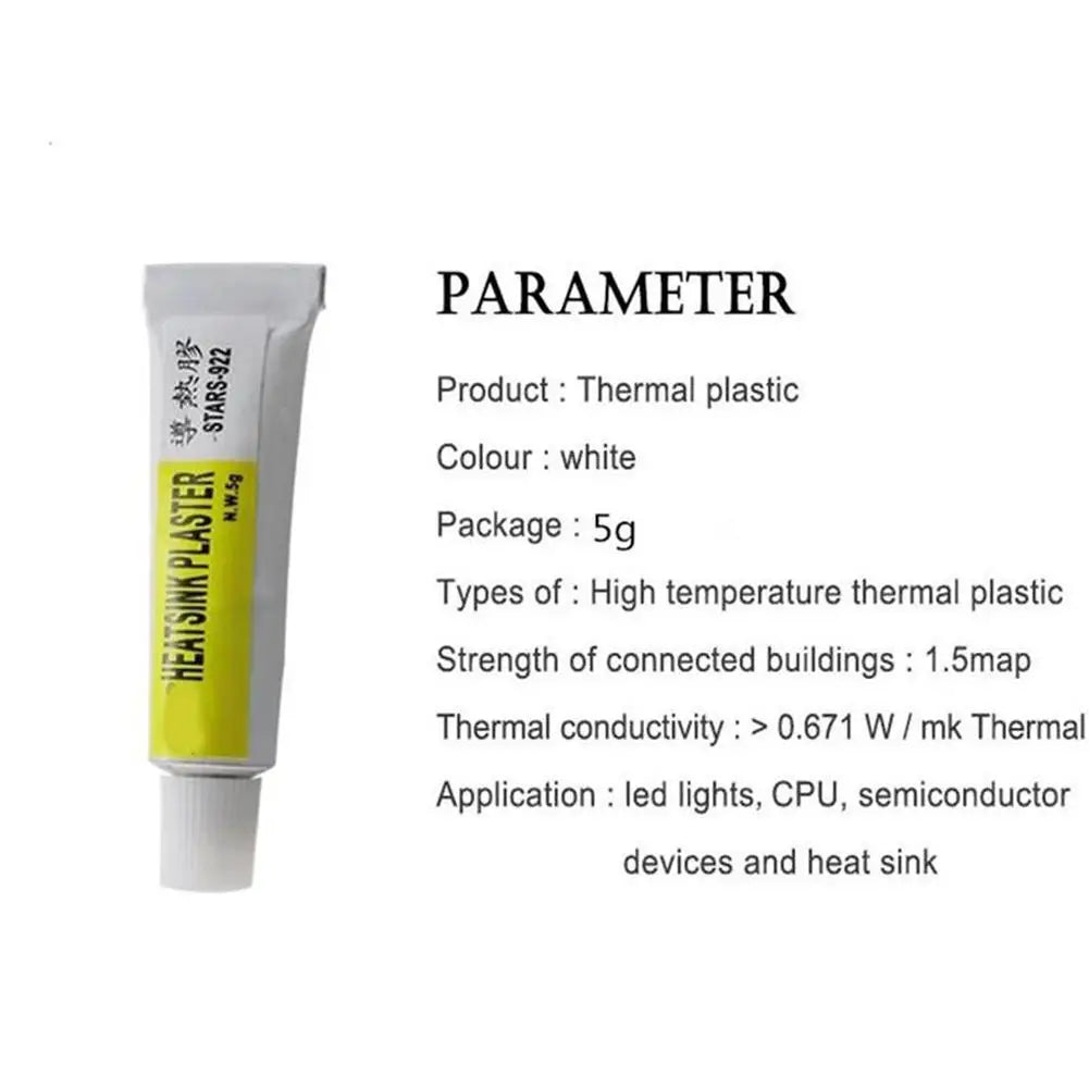 1-5Pcs Thermal Paste Conductive Heatsink Plaster Viscous Adhesive For Chip VGA RAM LED IC Cooler Radiator Cooling Sealers