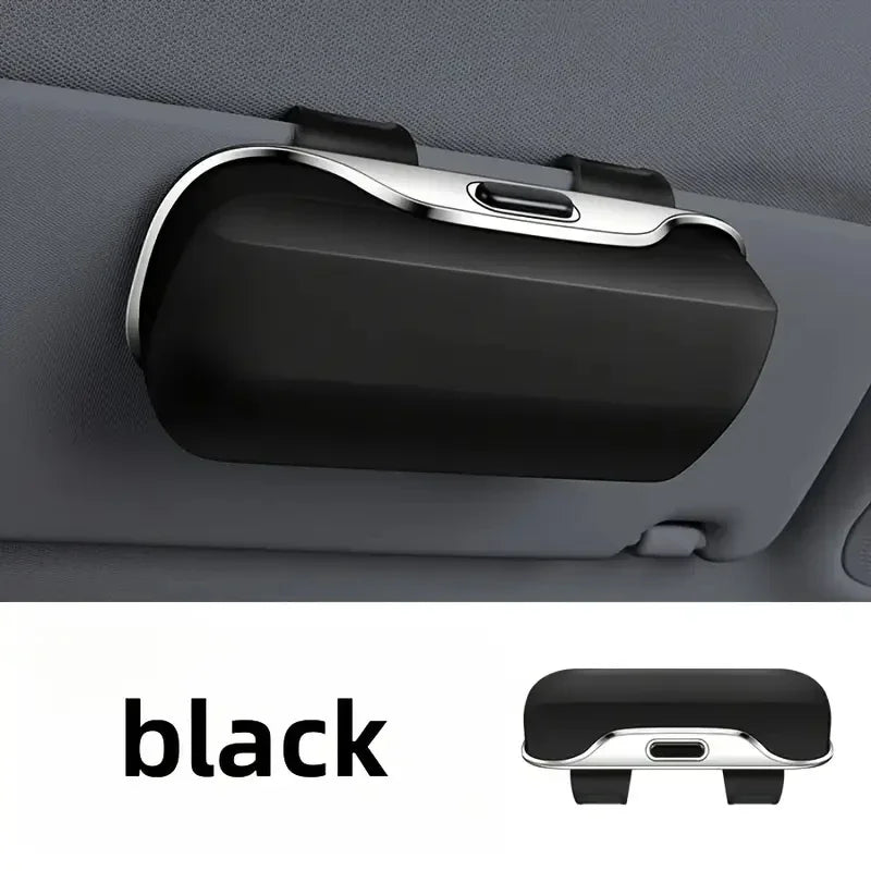 Car Glasses Box Portable Car Sunglasses Holder In The Car Driving Glasses Holder Eyeglass Case Sun Visor Car Lenses Holder