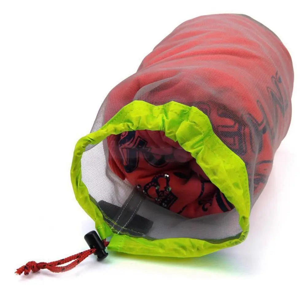 High quality Ultralight Mesh Hiking Tools Traveling Bags Camping Sports accessories Climbing organizer Drawstring Storage Bag